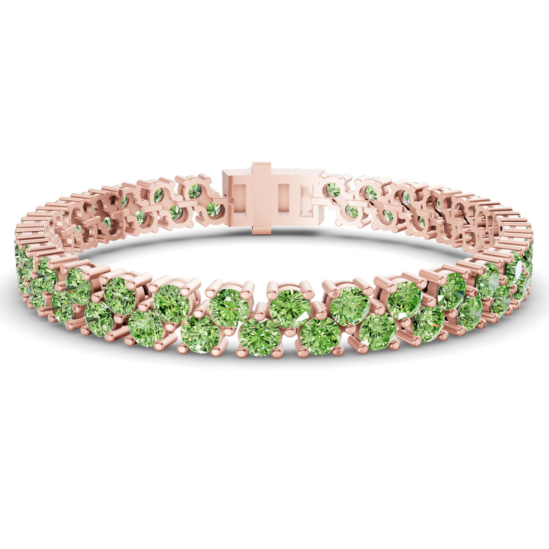 14ct Rose Gold Isidora Round Double Row Lab Diamond Tennis Bracelet (3 Ct. Tw.) front image