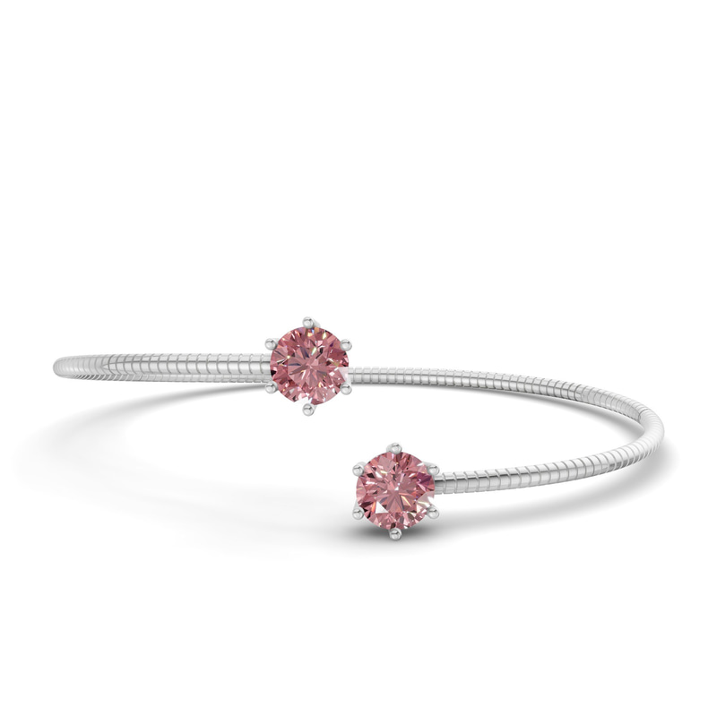 14kt White Gold Elora Flexi Lab Diamond Bangle Bracelet (1 Ct. Tw.) front image