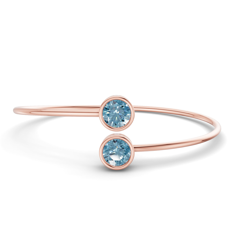 14kt Rose Gold Cleo Flexi Lab Diamond Bangle Bracelet (1 Ct. Tw.) front image