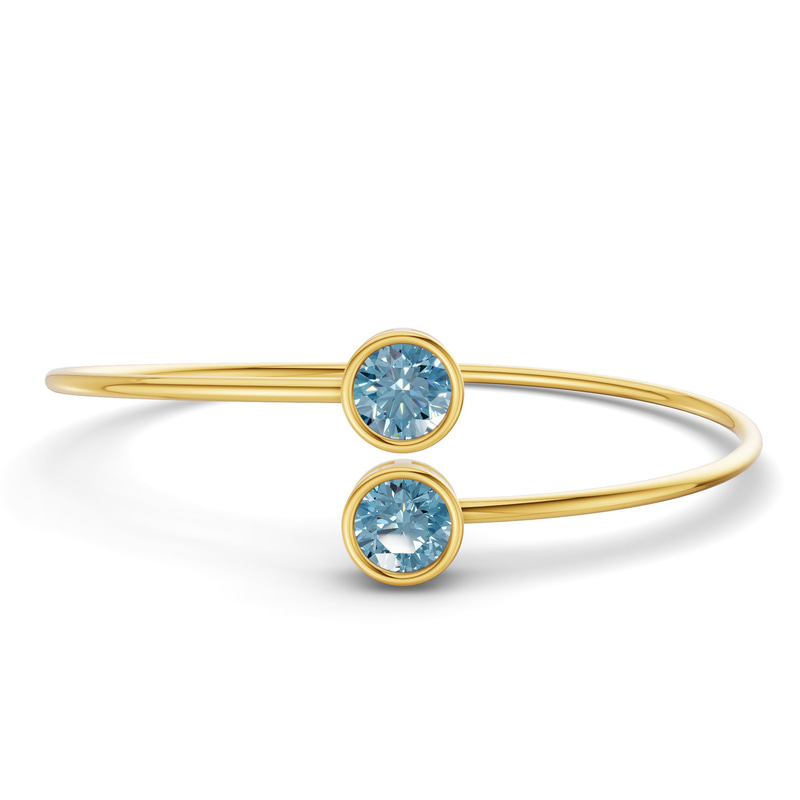 14kt Yellow Gold Cleo Flexi Lab Diamond Bangle Bracelet (1 Ct. Tw.) front image