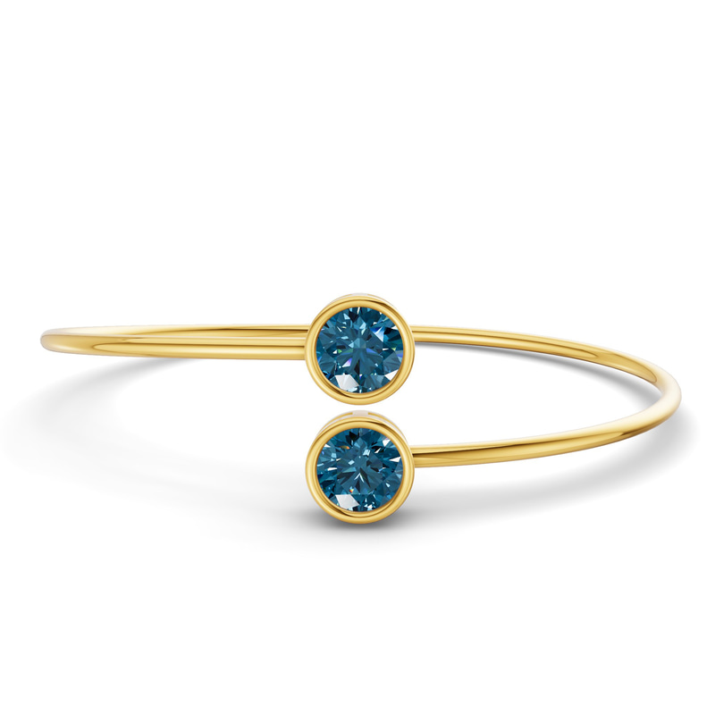 14kt Yellow Gold Cleo Flexi Lab Diamond Bangle Bracelet (1 Ct. Tw.) front image