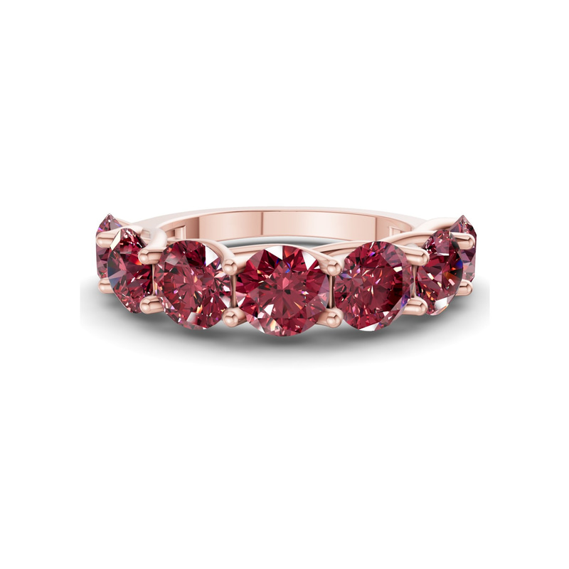 10kt Rose Gold Valentina Round Lab Diamond Anniversary Band (1/2 Ct. Tw.) front image