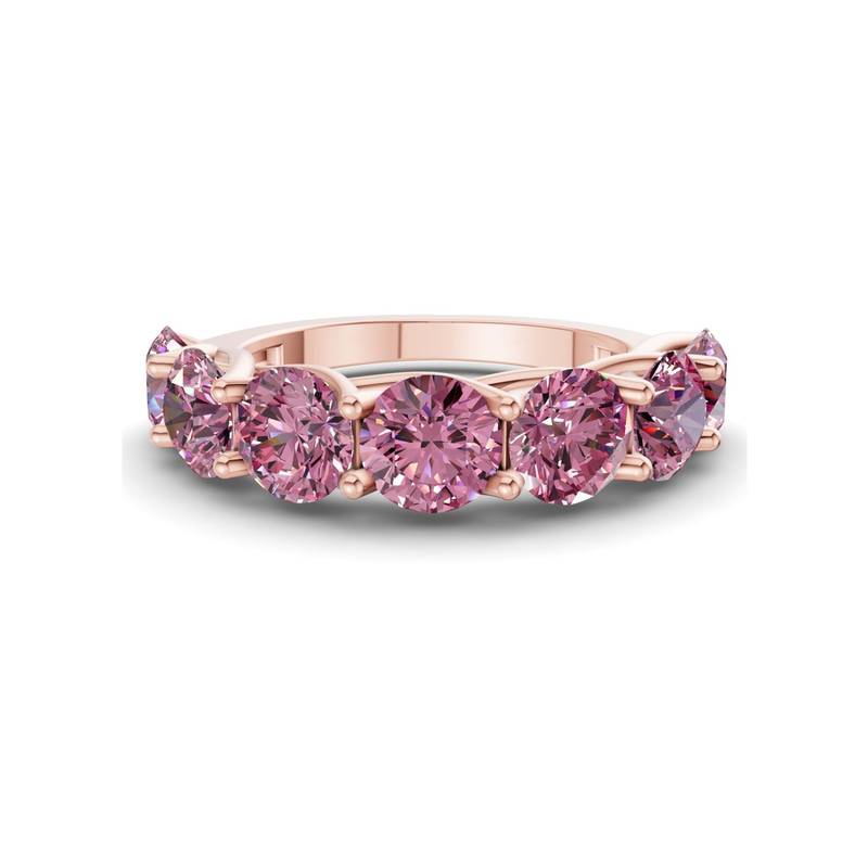 10kt Rose Gold Valentina Round Lab Diamond Anniversary Band (1 Ct. Tw.) front image