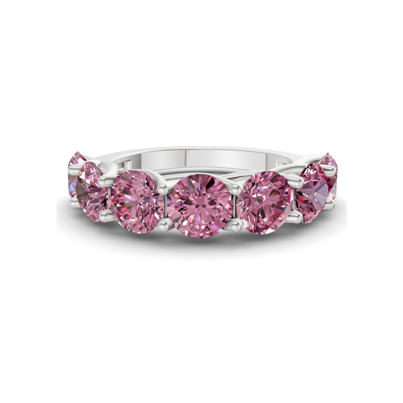 Platinum Valentina Round Lab Diamond Anniversary Band (1/2 Ct. Tw.) front image