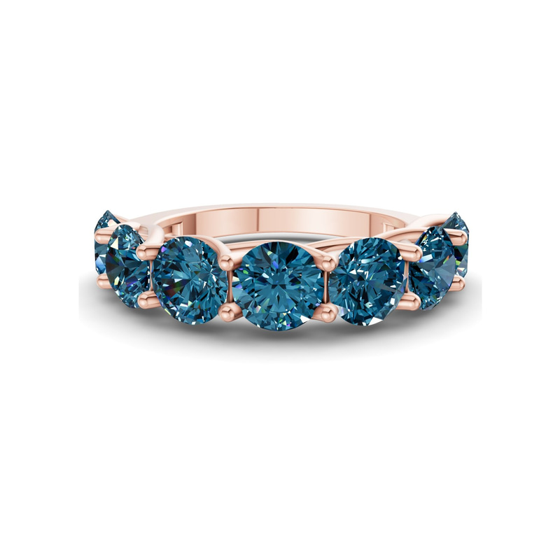 10kt Rose Gold Valentina Round Lab Diamond Anniversary Band (1/2 Ct. Tw.) front image