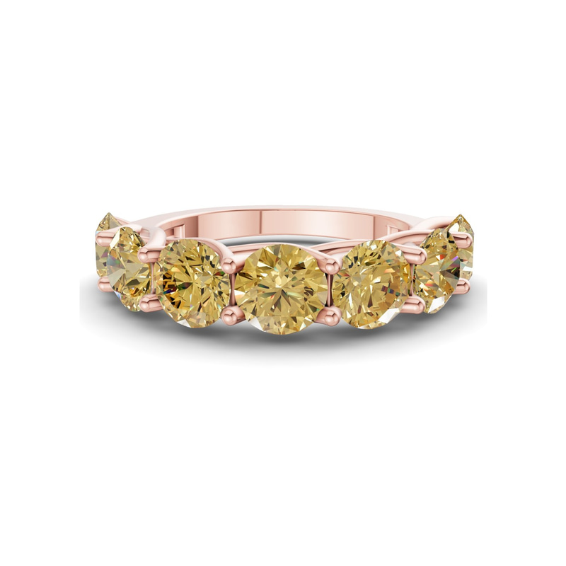 10kt Rose Gold Valentina Round Lab Diamond Anniversary Band (1/2 Ct. Tw.) front image