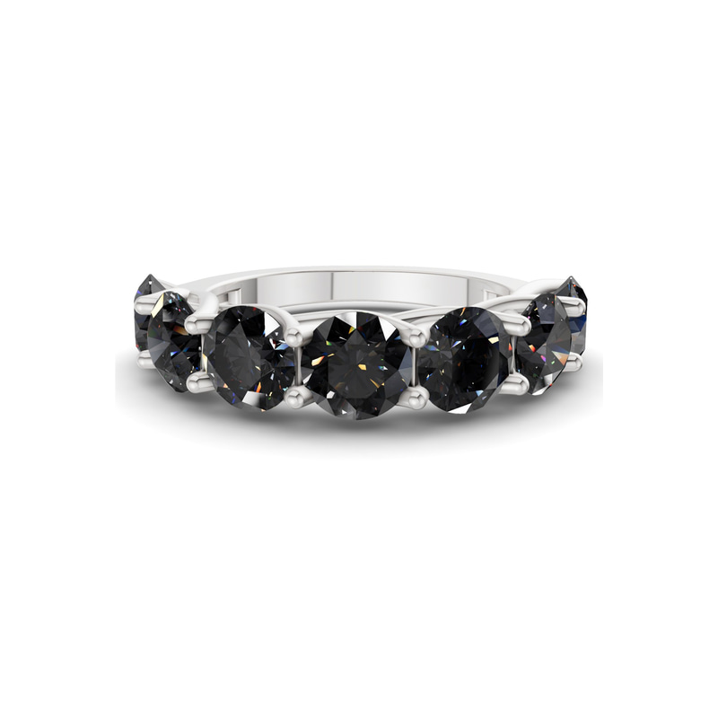 9ct White Gold Leandra Round Lab Diamond Anniversary Band (1 Ct. Tw.) front image