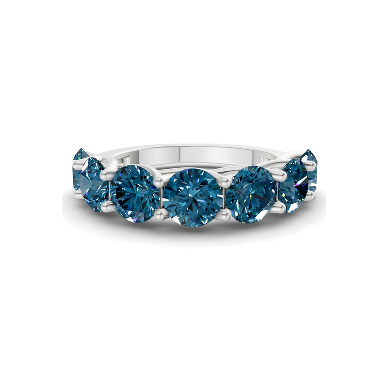 9ct White Gold Leandra Round Lab Diamond Anniversary Band (1 Ct. Tw.) front image