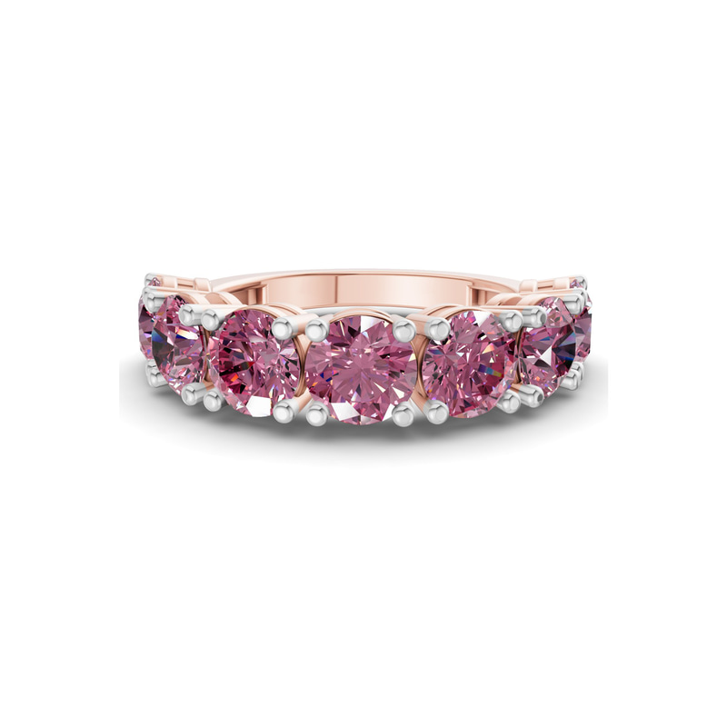 9ct Rose Gold Adela Round Lab Diamond Anniversary Band (1 Ct. Tw.) front image