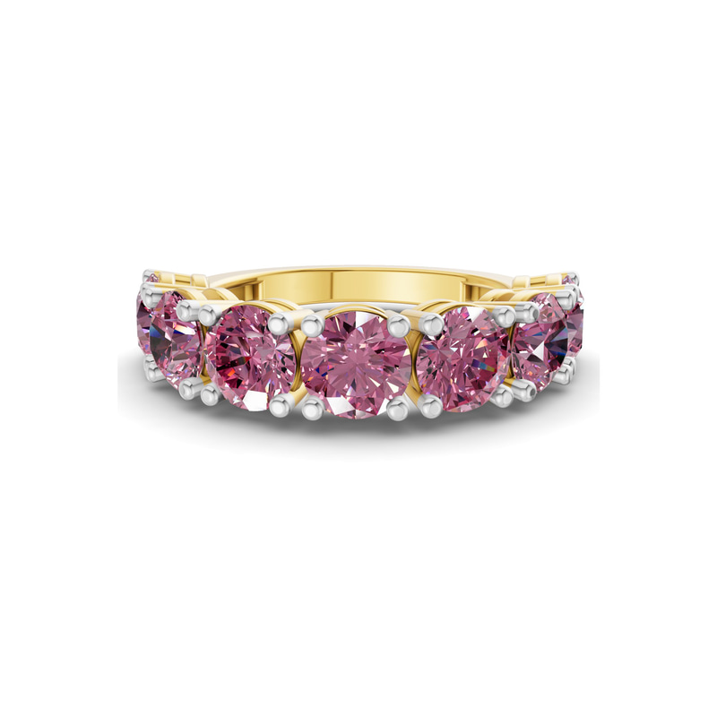 9ct Yellow Gold Adela Round Lab Diamond Anniversary Band (1 Ct. Tw.) front image