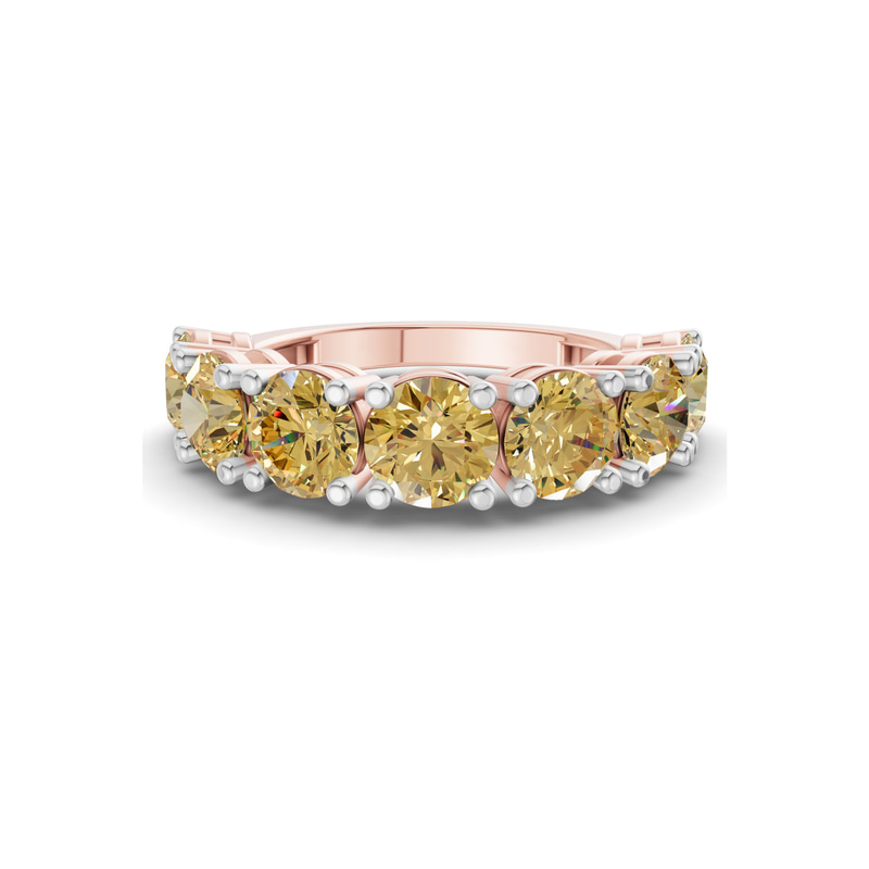 14ct Rose Gold Adela Round Lab Diamond Anniversary Band (1 Ct. Tw.) front image