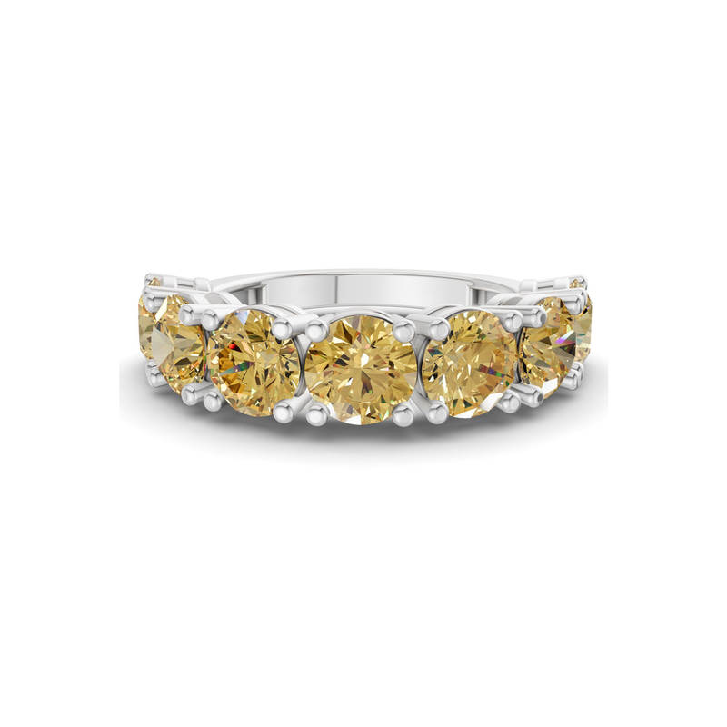Platinum Adela Round Lab Diamond Anniversary Band (4 Ct. Tw.) front image