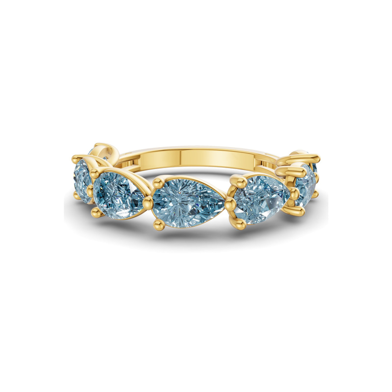 14kt Yellow Gold Estrella Pear Lab Diamond Anniversary Band (1 Ct. Tw.) front image