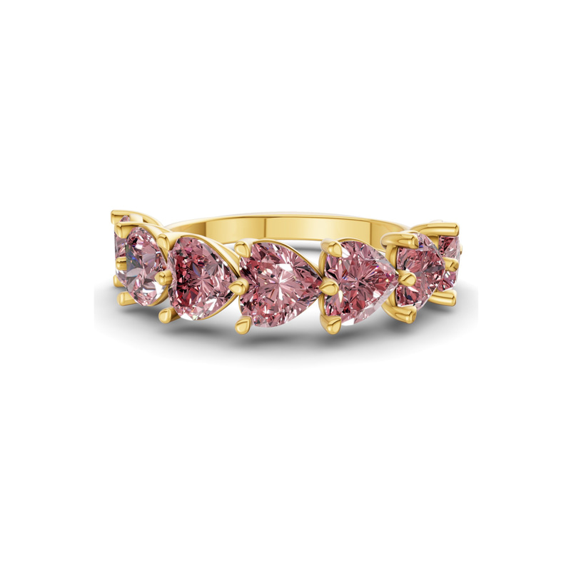 10kt Yellow Gold Patricia Heart Lab Diamond Anniversary Band (1 Ct. Tw.) front image
