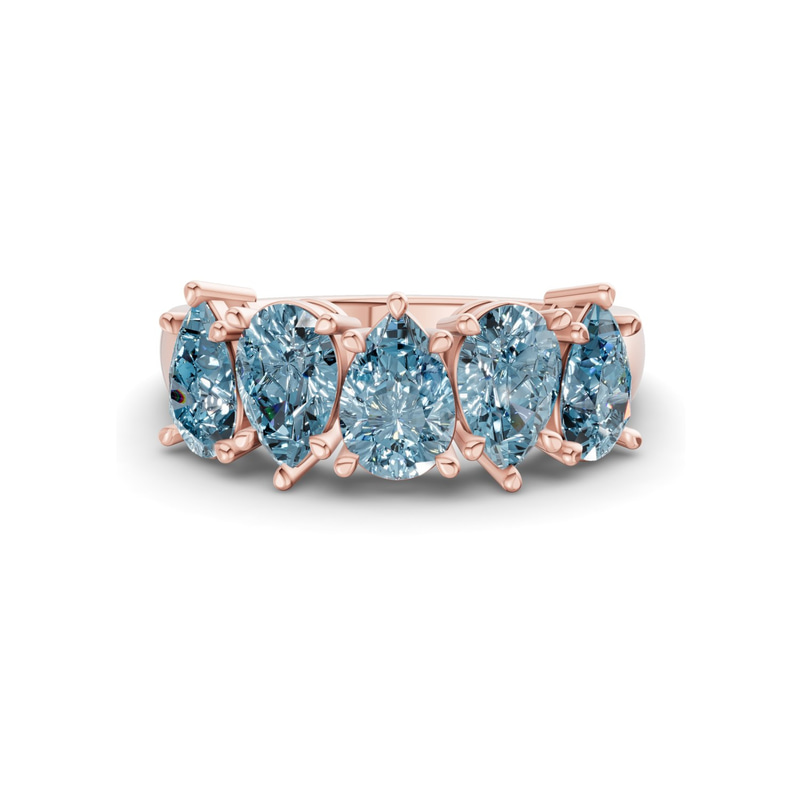 14kt Rose Gold Blakely Pear Lab Diamond Anniversary Band (1/2 Ct. Tw.) front image