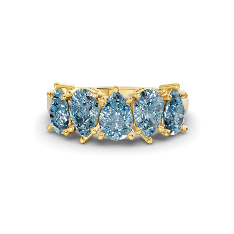 10kt Yellow Gold Blakely Pear Lab Diamond Anniversary Band (1/2 Ct. Tw.) front image
