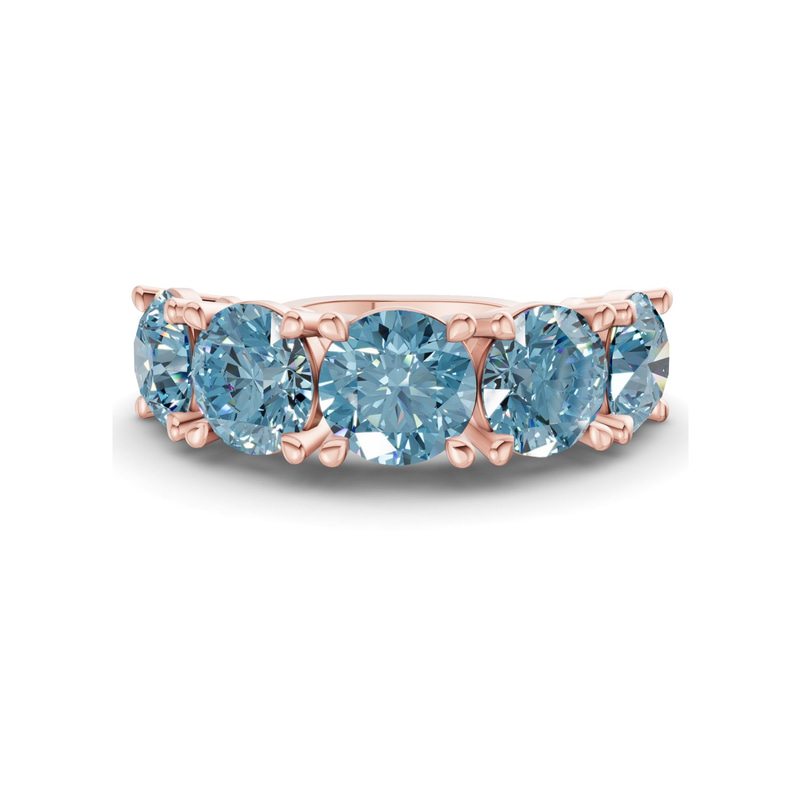9ct Rose Gold Noella Round Lab Diamond Anniversary Band (1/2 Ct. Tw.) front image