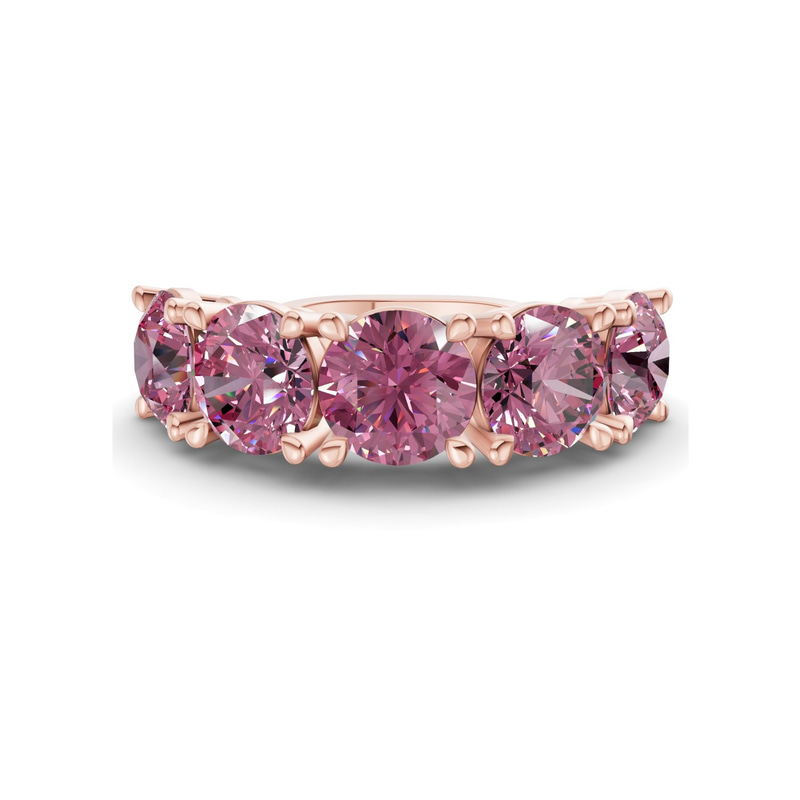 9ct Rose Gold Noella Round Lab Diamond Anniversary Band (1/2 Ct. Tw.) front image