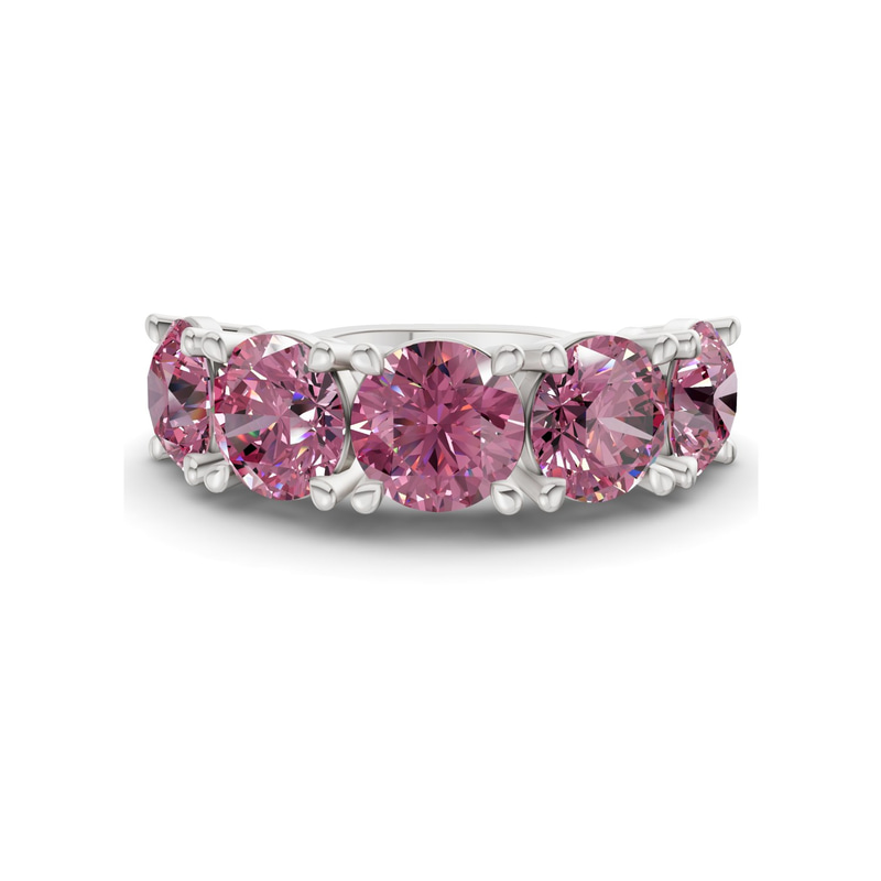 9ct White Gold Noella Round Lab Diamond Anniversary Band (1/2 Ct. Tw.) front image