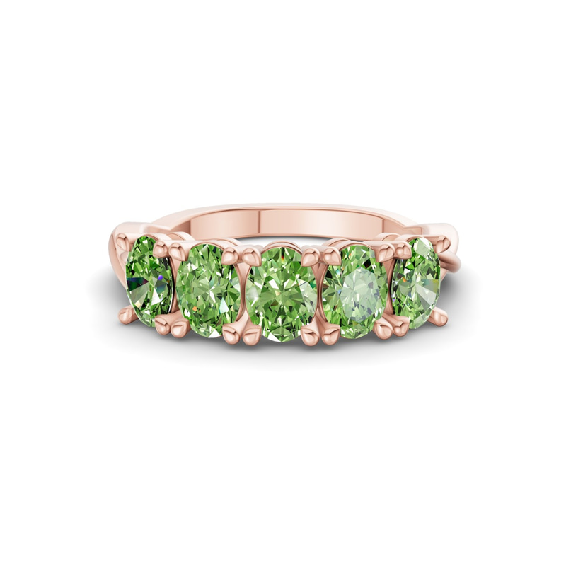 14ct Rose Gold Serafina Oval Lab Diamond Anniversary Band (1/2 Ct. Tw.) front image