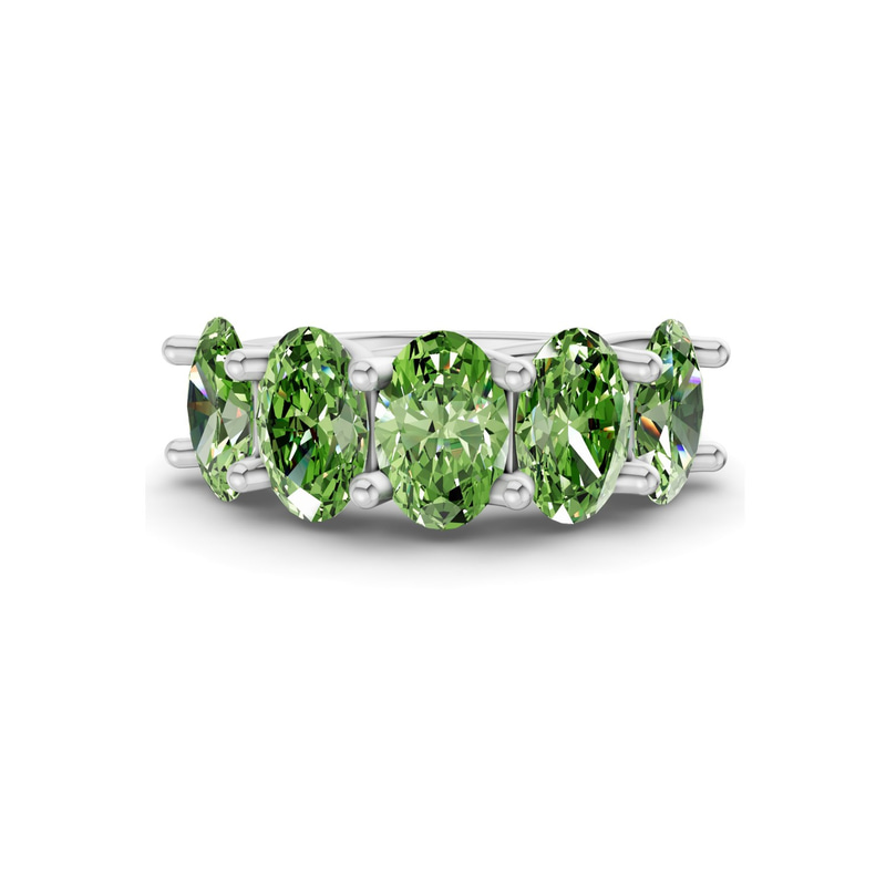 Platinum Fairleigh Oval Lab Diamond Anniversary Band (7 Ct. Tw.) front image