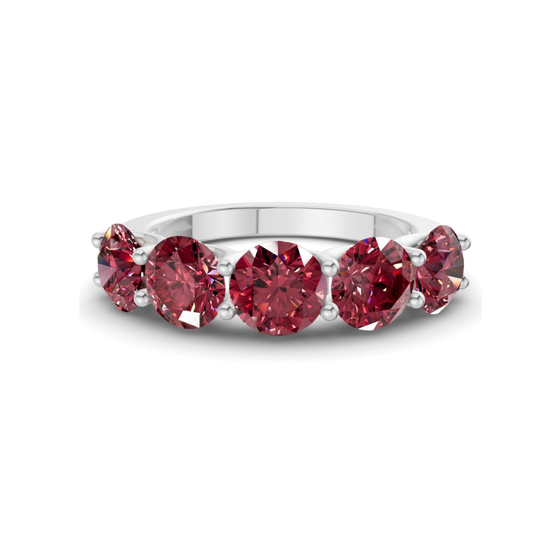 Platinum Camille Round Lab Diamond Anniversary Band (5 Ct. Tw.) front image