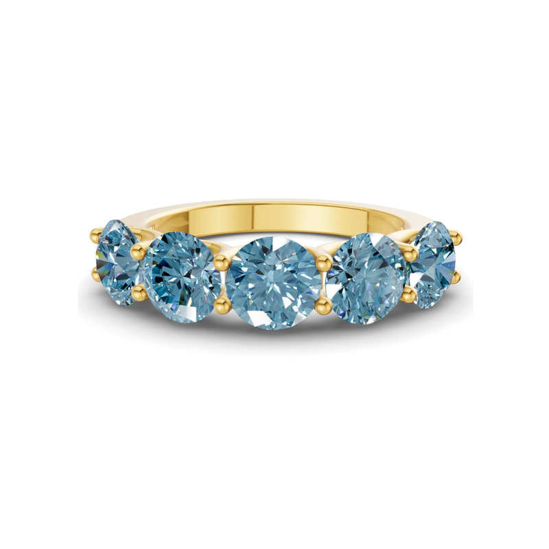 9ct Yellow Gold Camille Round Lab Diamond Anniversary Band (1/2 Ct. Tw.) front image