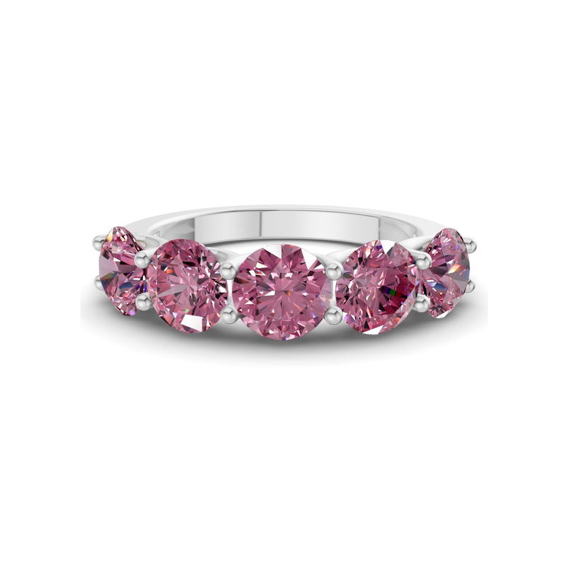 9ct White Gold Camille Round Lab Diamond Anniversary Band (1/2 Ct. Tw.) front image