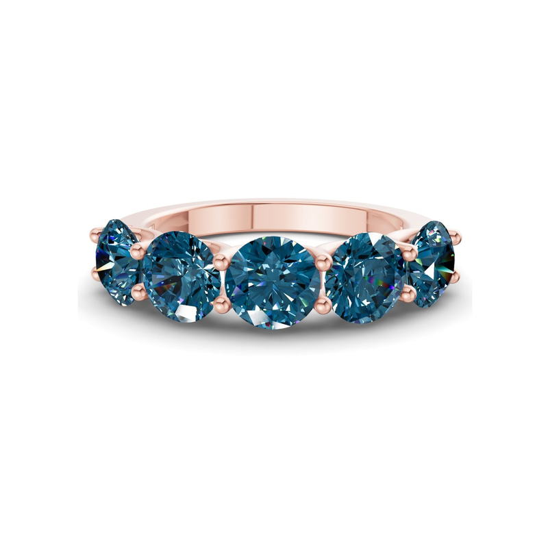 14ct Rose Gold Camille Round Lab Diamond Anniversary Band (1/2 Ct. Tw.) front image