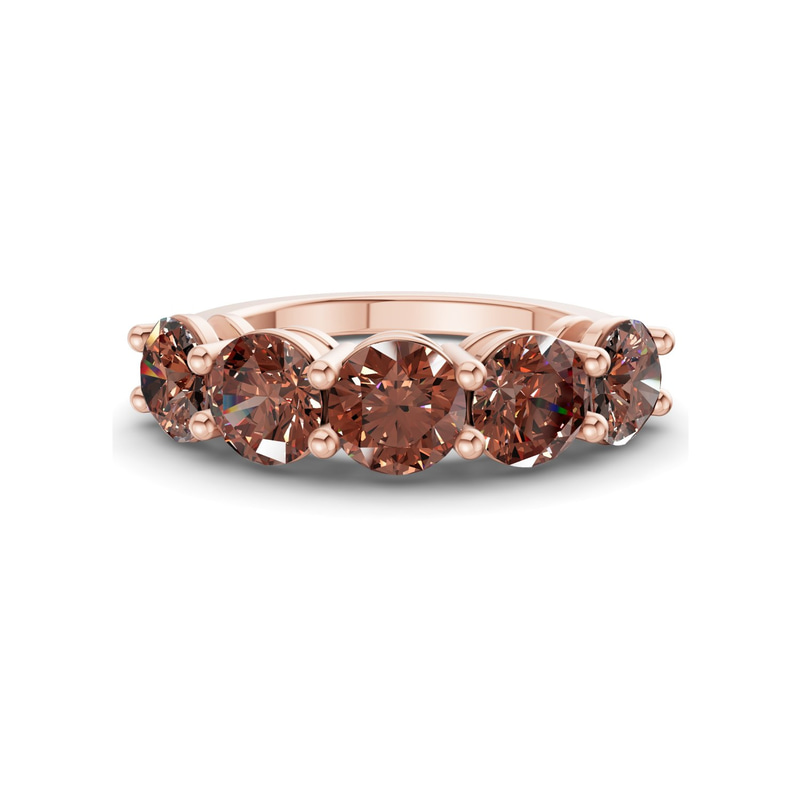 14ct Rose Gold Elowyn Round Lab Diamond Anniversary Band (1/2 Ct. Tw.) front image