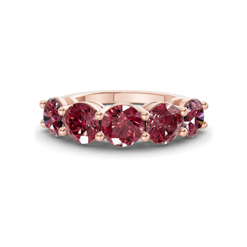 14ct Rose Gold Elowyn Round Lab Diamond Anniversary Band (1/2 Ct. Tw.) front image