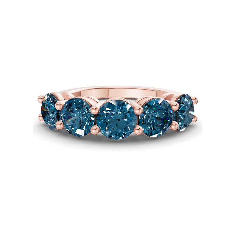 14ct Rose Gold Elowyn Round Lab Diamond Anniversary Band (1/2 Ct. Tw.) front image