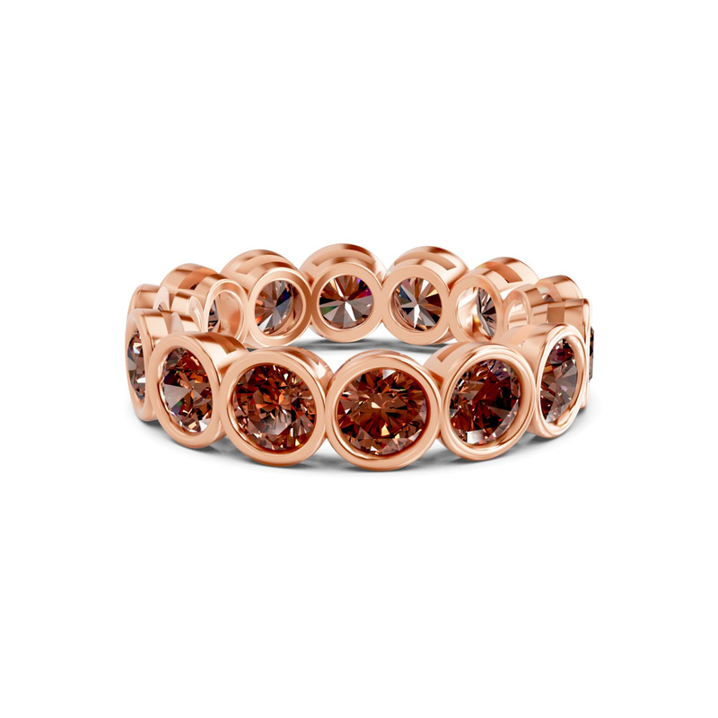 10kt Rose Gold Dream Round Bezel Lab Diamond Eternity Ring (1 Ct. Tw.) front image