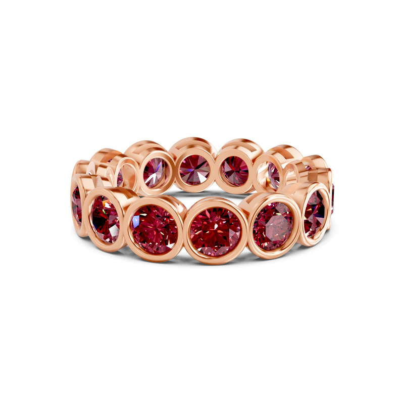 10kt Rose Gold Dream Round Bezel Lab Diamond Eternity Ring (1 Ct. Tw.) front image