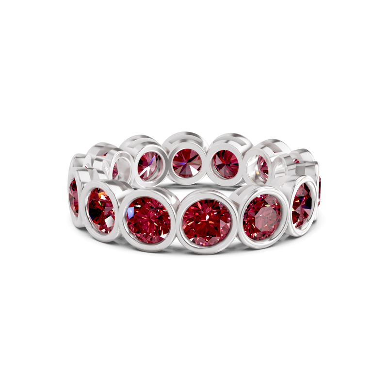 Platinum Dream Round Bezel Lab Diamond Eternity Ring (1 Ct. Tw.) front image