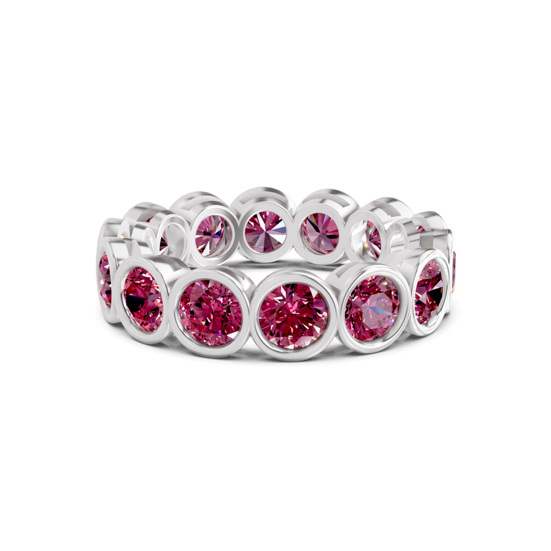 Platinum Dream Round Bezel Lab Diamond Eternity Ring (1 Ct. Tw.) front image