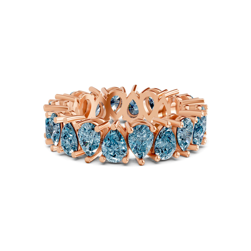 10kt Rose Gold Fable Pear Lab Diamond Eternity Ring (2 Ct. Tw.) front image