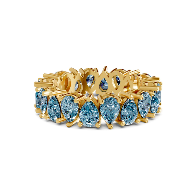 14kt Yellow Gold Fable Pear Lab Diamond Eternity Ring (2 Ct. Tw.) front image