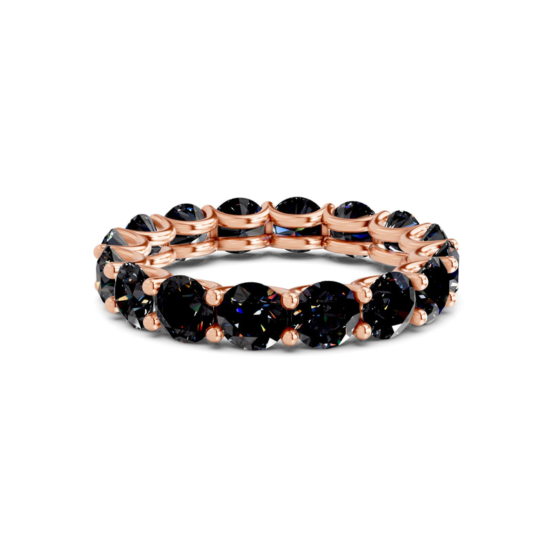 14ct Rose Gold Neveah Round Lab Diamond Eternity Ring (1 Ct. Tw.) front image