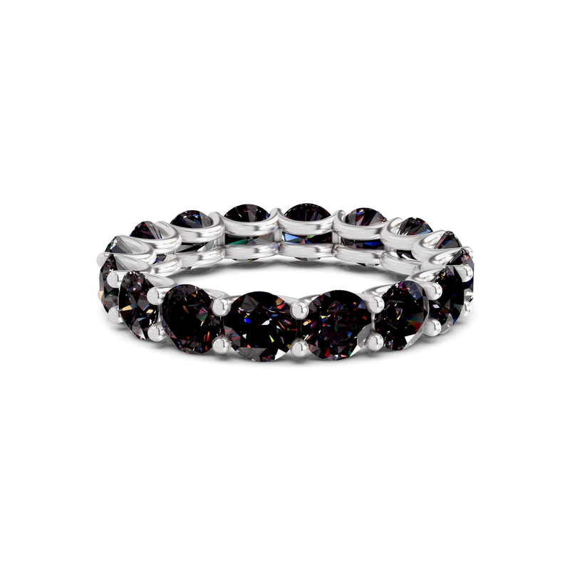 9ct White Gold Neveah Round Lab Diamond Eternity Ring (1 Ct. Tw.) front image