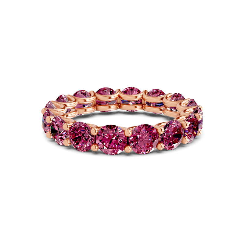 14kt Rose Gold Neveah Round Lab Diamond Eternity Ring (5 Ct. Tw.) front image