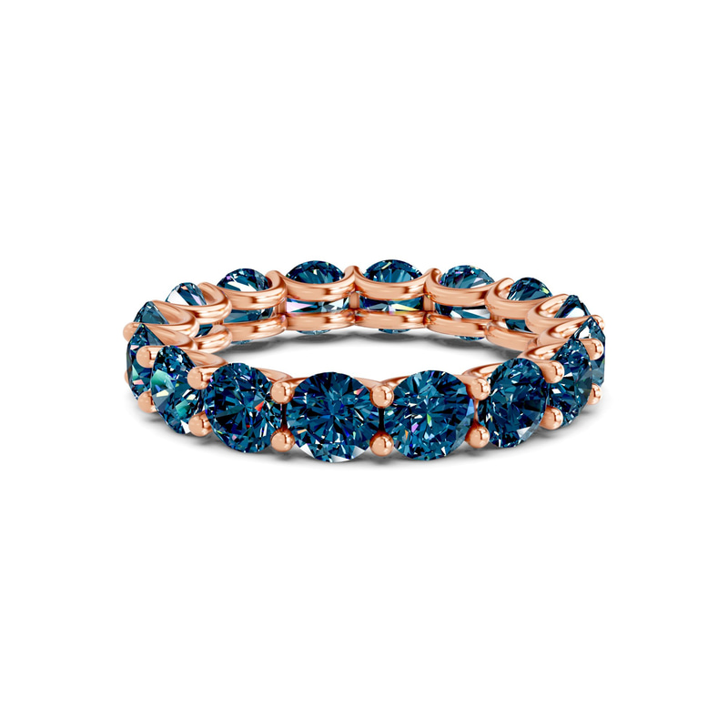 10kt Rose Gold Neveah Round Lab Diamond Eternity Ring (5 Ct. Tw.) front image