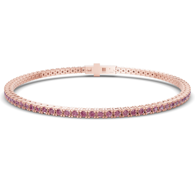 9ct Rose Gold Darcy Round Lab Diamond Tennis Bracelet (2 Ct. Tw.) front image