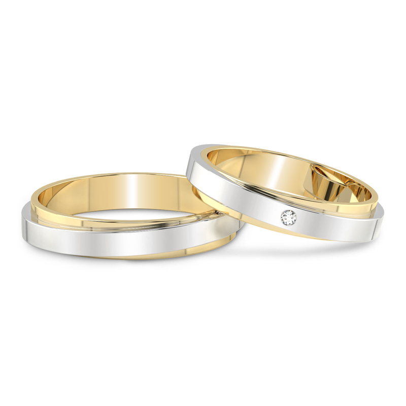 10kt Yellow Gold Infinite Love Couple Rings (1/50 Ct. Tw.) front image