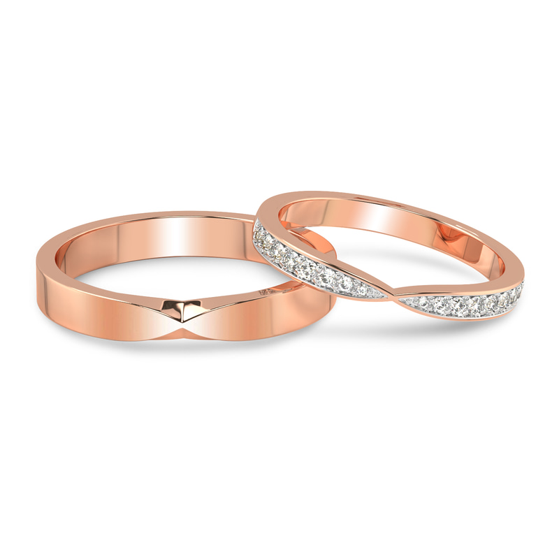18kt Rose Gold Everlasting Love Couple Rings (1/5 Ct. Tw.) front image