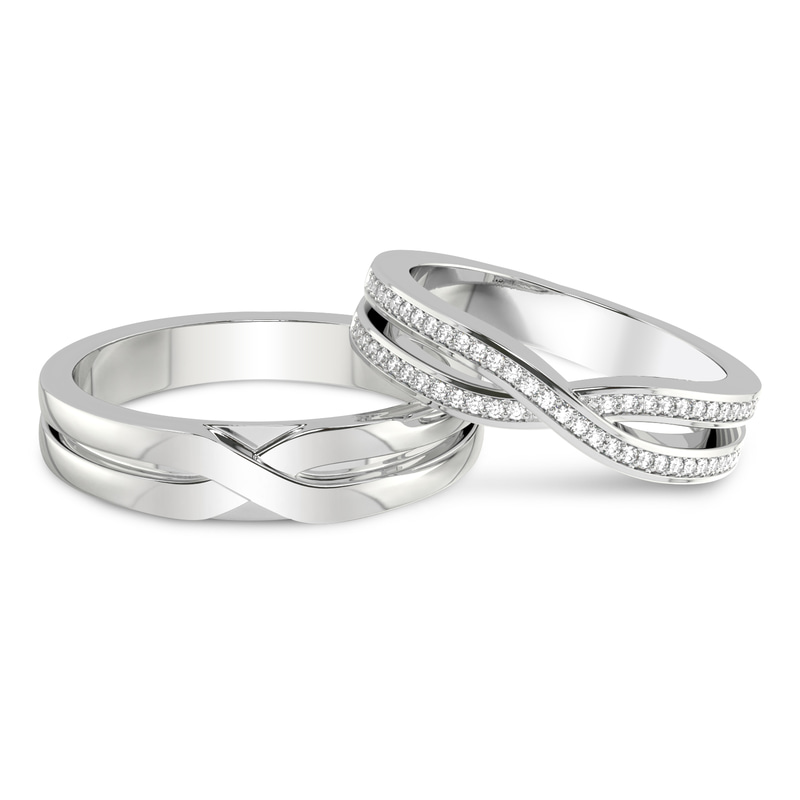 14kt White Gold Ardor Couple Rings (1/4 Ct. Tw.) front image