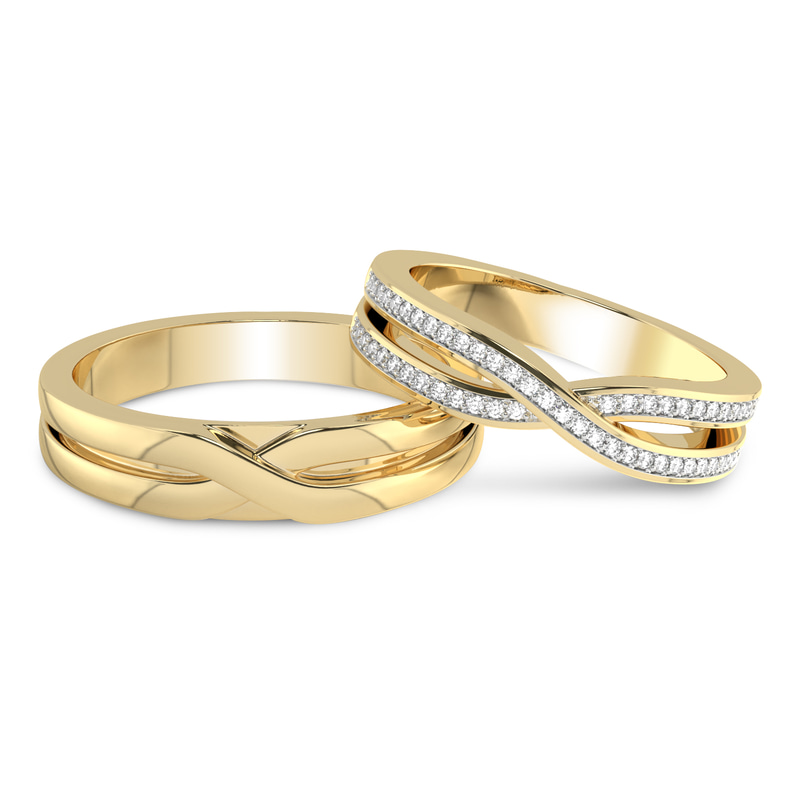 14kt Yellow Gold Ardor Couple Rings (1/4 Ct. Tw.) front image