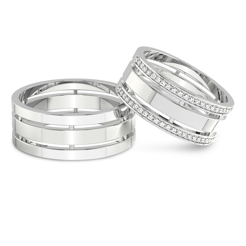 Platinum Unfading Love Couple Rings (1/4 Ct. Tw.) front image