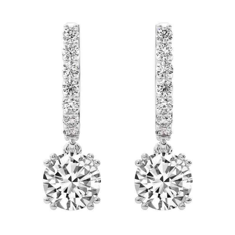 Anaisa Dangling Lab Diamond Earrings front view