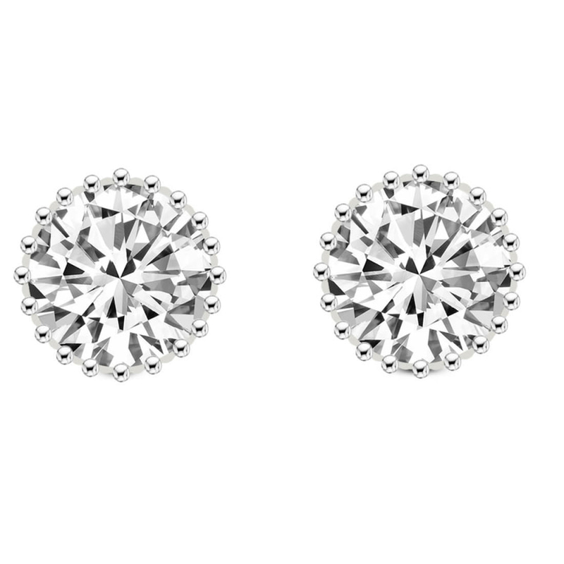 Circa Lab Diamond Stud Earrings front view